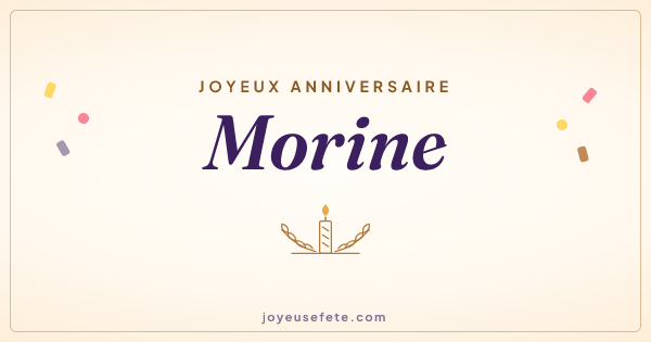Image « Joyeux anniversaire Morine » au format large