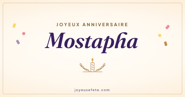 Image « Joyeux anniversaire Mostapha » au format large