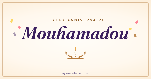 Image « Joyeux anniversaire Mouhamadou » au format large