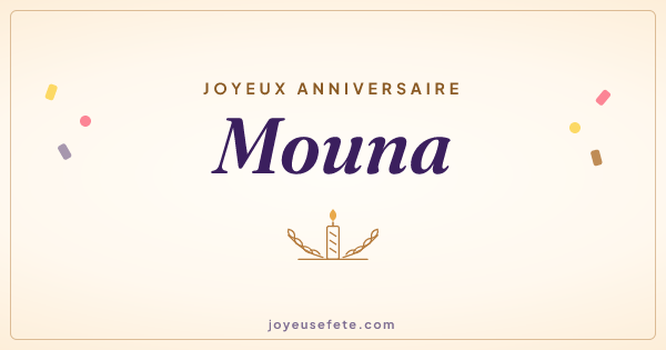 Image « Joyeux anniversaire Mouna » au format large