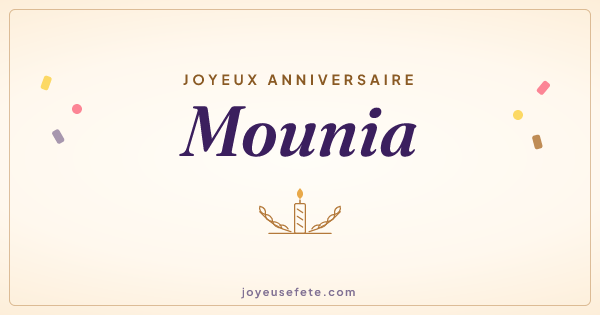 Image « Joyeux anniversaire Mounia » au format large