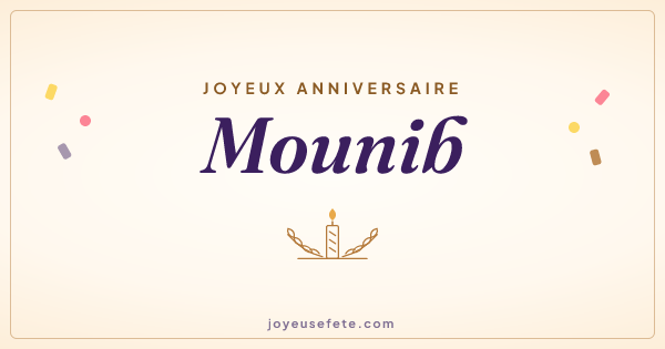 Image « Joyeux anniversaire Mounib » au format large