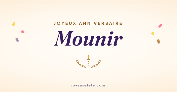 Image « Joyeux anniversaire Mounir » au format large
