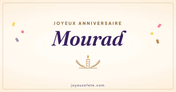 Image « Joyeux anniversaire Mourad » au format large