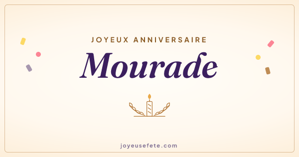Image « Joyeux anniversaire Mourade » au format large