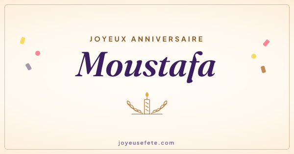 Image « Joyeux anniversaire Moustafa » au format large