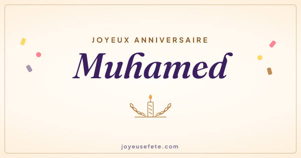 Image « Joyeux anniversaire Muhamed » au format large