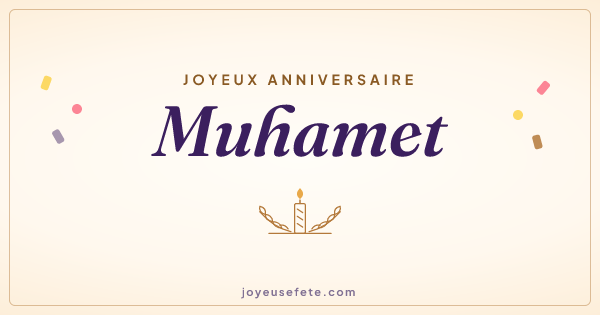 Image « Joyeux anniversaire Muhamet » au format large