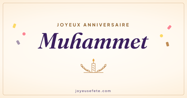 Image « Joyeux anniversaire Muhammet » au format large