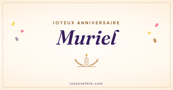 Image « Joyeux anniversaire Muriel » au format large
