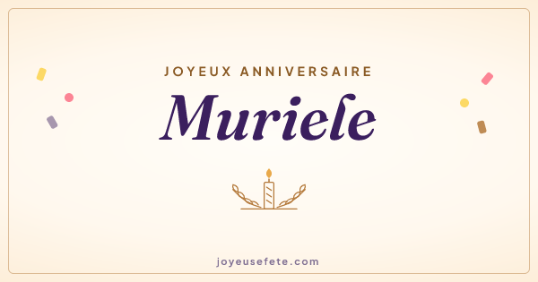 Image « Joyeux anniversaire Muriele » au format large