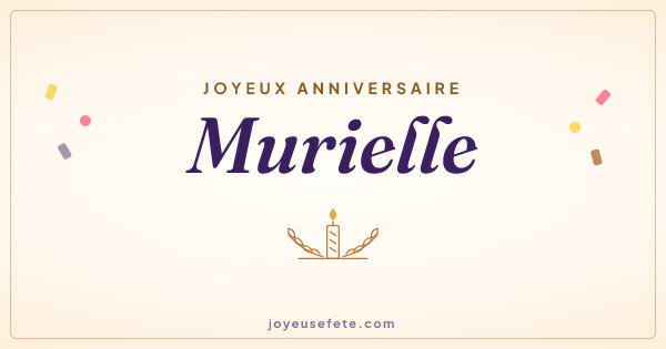 Image « Joyeux anniversaire Murielle » au format large