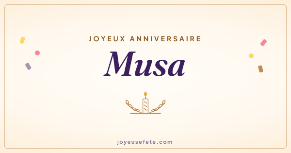 Image « Joyeux anniversaire Musa » au format large