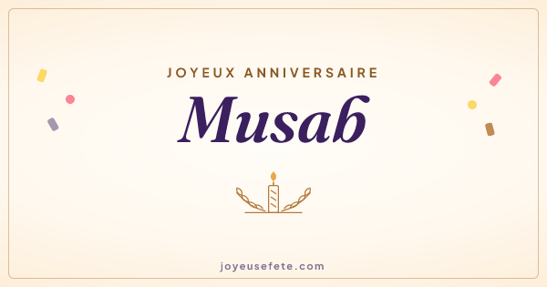 Image « Joyeux anniversaire Musab » au format large