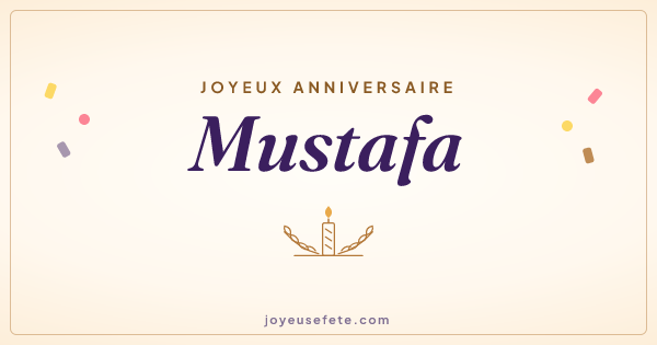 Image « Joyeux anniversaire Mustafa » au format large