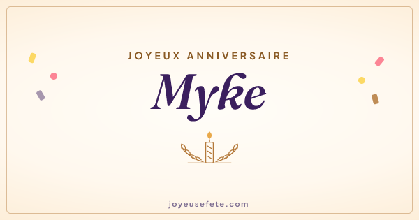 Image « Joyeux anniversaire Myke » au format large