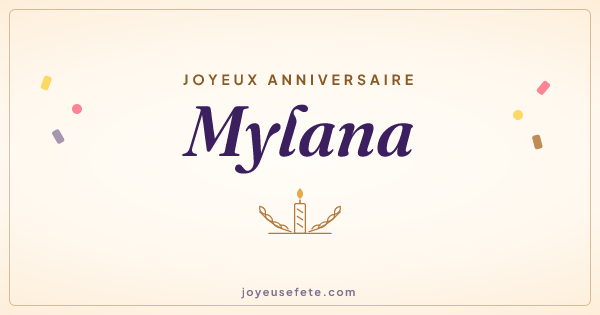 Image « Joyeux anniversaire Mylana » au format large