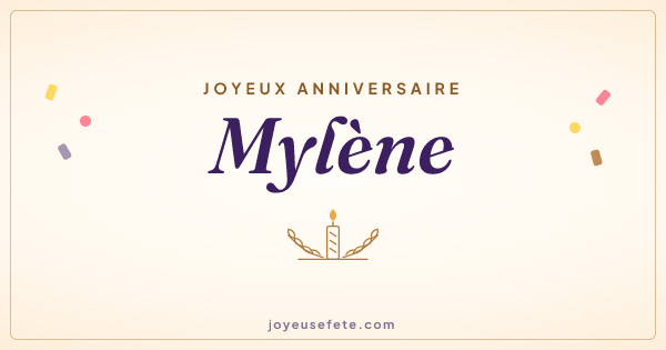 Image « Joyeux anniversaire Mylène » au format large