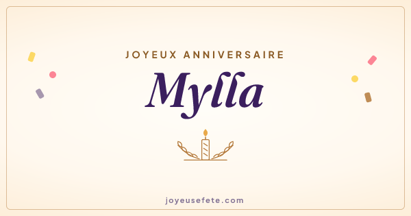 Image « Joyeux anniversaire Mylla » au format large