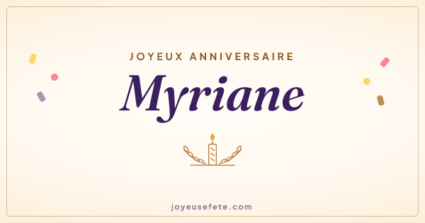 Image « Joyeux anniversaire Myriane » au format large