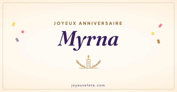 Image « Joyeux anniversaire Myrna » au format large