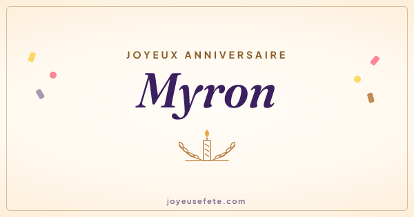 Image « Joyeux anniversaire Myron » au format large