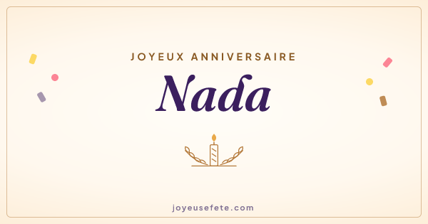 Image « Joyeux anniversaire Nada » au format large