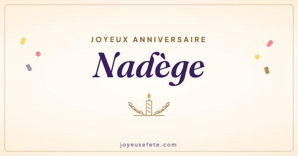 Image « Joyeux anniversaire Nadège » au format large