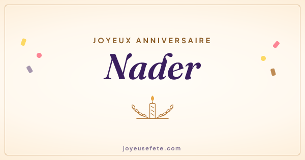 Image « Joyeux anniversaire Nader » au format large