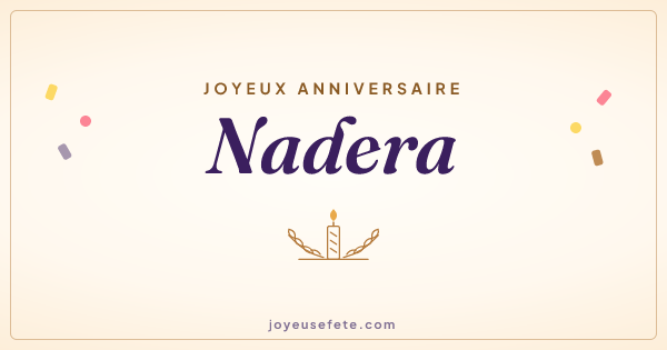 Image « Joyeux anniversaire Nadera » au format large