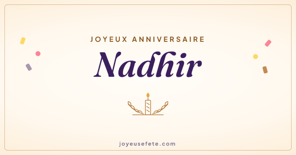 Image « Joyeux anniversaire Nadhir » au format large