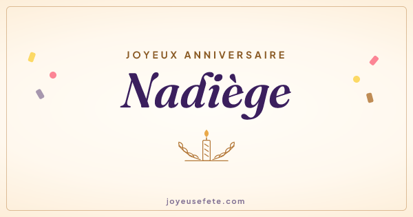 Image « Joyeux anniversaire Nadiège » au format large