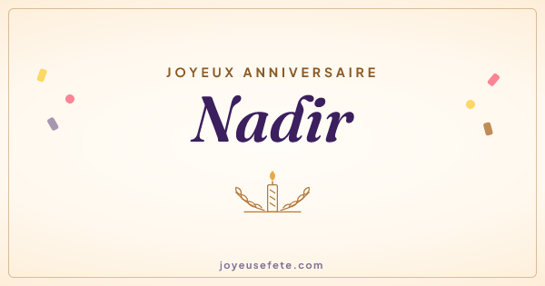Image « Joyeux anniversaire Nadir » au format large