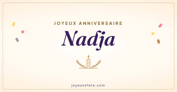 Image « Joyeux anniversaire Nadja » au format large