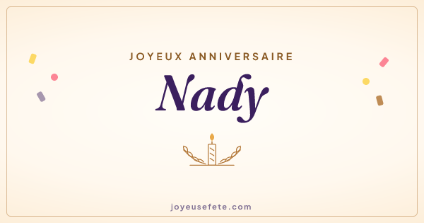 Image « Joyeux anniversaire Nady » au format large