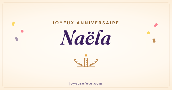 Image « Joyeux anniversaire Naëla » au format large