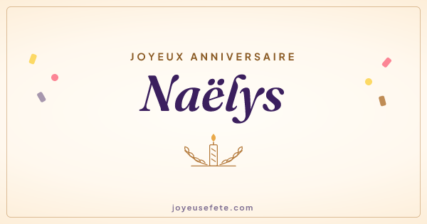 Image « Joyeux anniversaire Naëlys » au format large