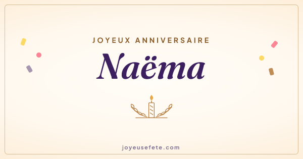 Image « Joyeux anniversaire Naëma » au format large