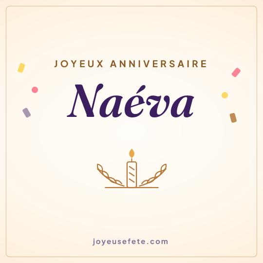 Image carrée « Joyeux anniversaire Naéva » pour WhatsApp