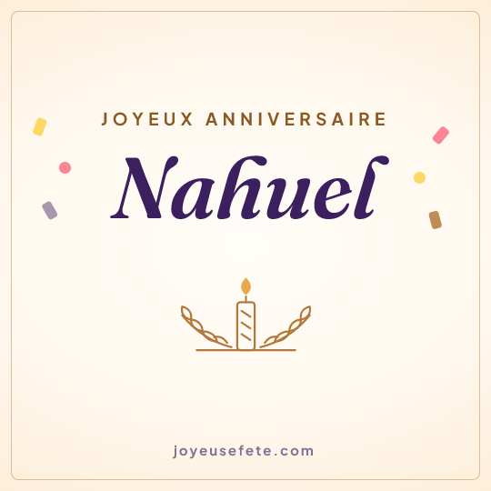 Image carrée « Joyeux anniversaire Nahuel » pour WhatsApp