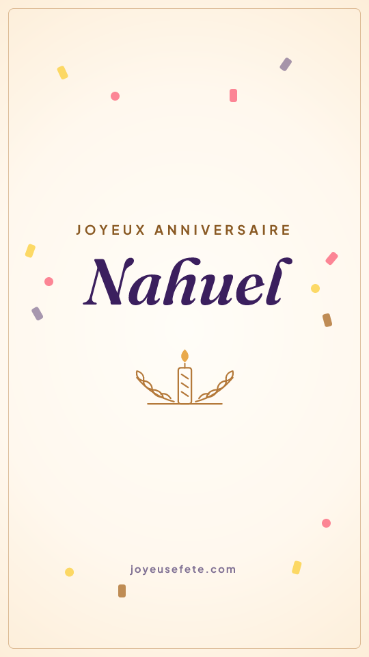 Image « Joyeux anniversaire Nahuel » au format story