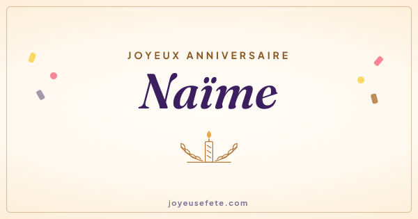 Image « Joyeux anniversaire Naïme » au format large