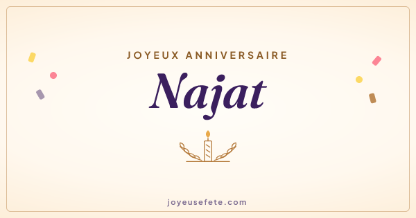Image « Joyeux anniversaire Najat » au format large
