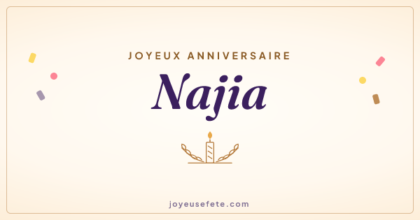 Image « Joyeux anniversaire Najia » au format large