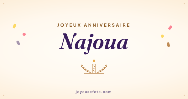 Image « Joyeux anniversaire Najoua » au format large