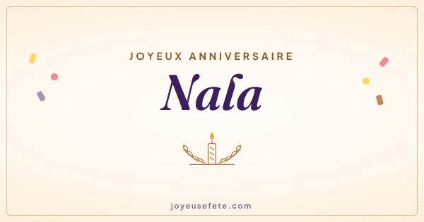 Image « Joyeux anniversaire Nala » au format large