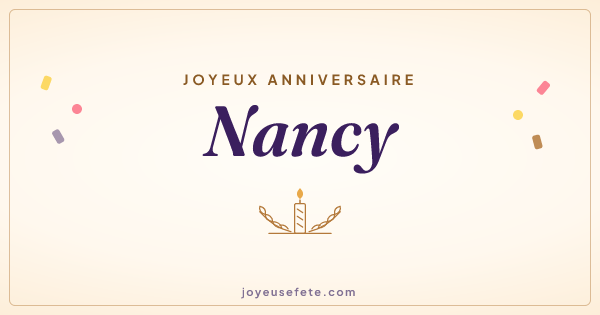 Image « Joyeux anniversaire Nancy » au format large
