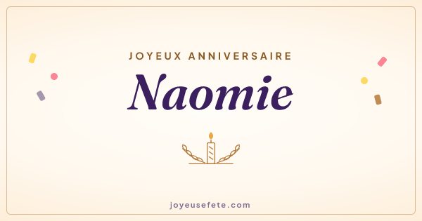 Image « Joyeux anniversaire Naomie » au format large