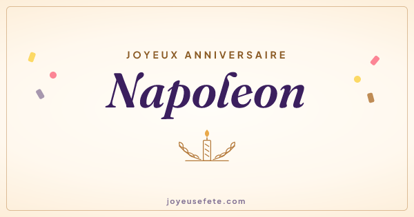 Image « Joyeux anniversaire Napoleon » au format large