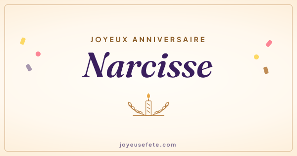 Image « Joyeux anniversaire Narcisse » au format large